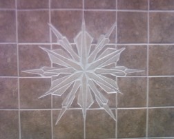 Mosaic Tile inlay.